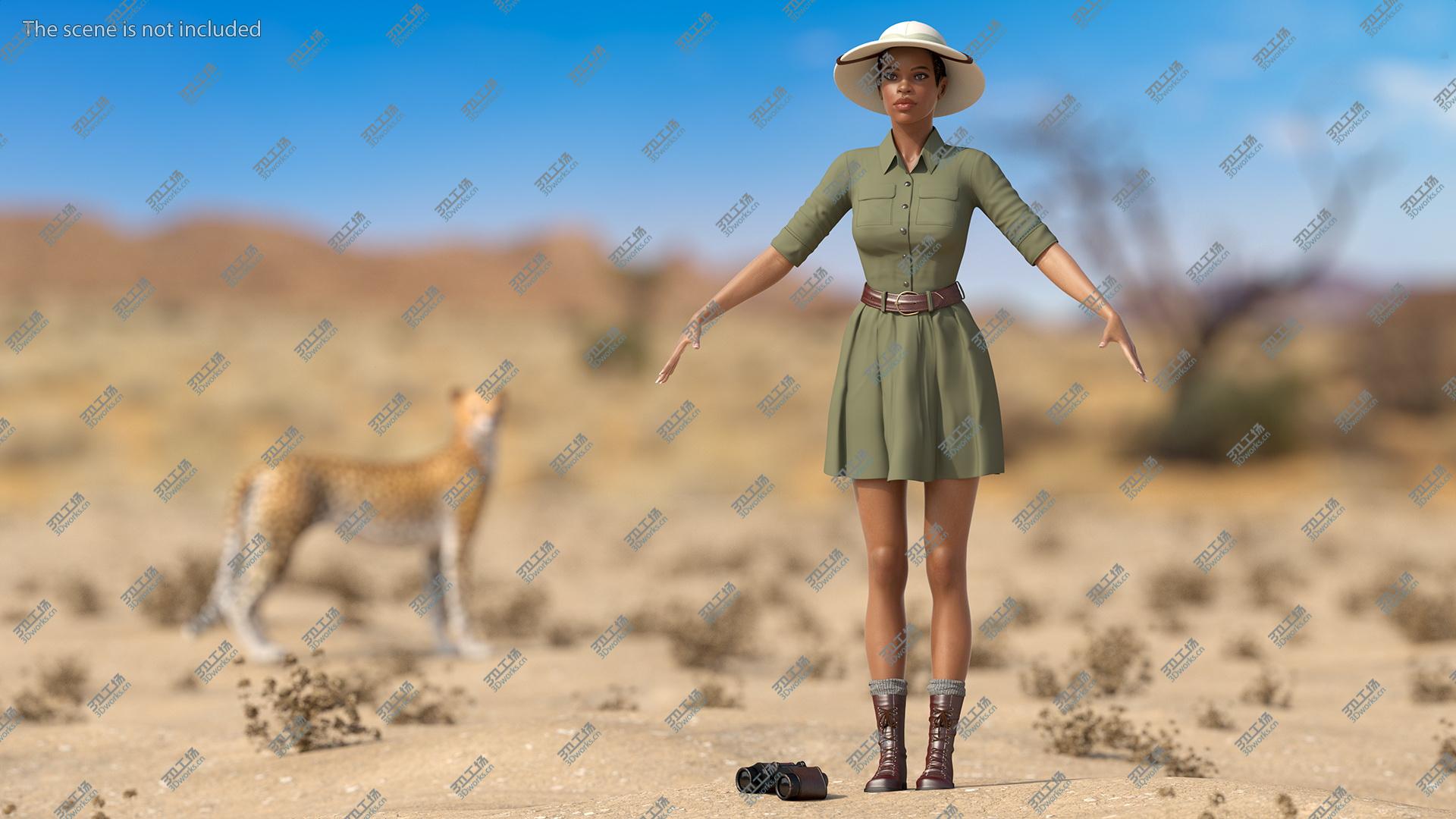 images/goods_img/202104093/Light Skin Black Woman Explorer T Pose 3D model/5.jpg